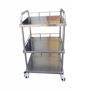 B10不锈钢三层器械台车