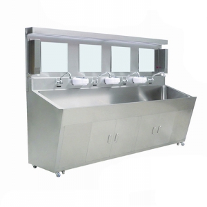 C1不锈钢感应洗手池四人位