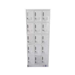 不锈钢底座15门鞋柜