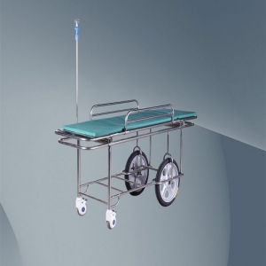 不锈钢两大两小轮担架车