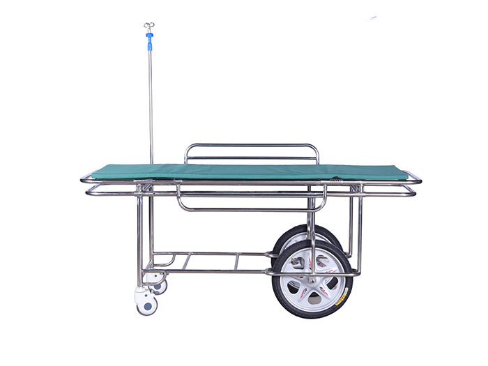 B4不锈钢两大两小轮担架车(图1)