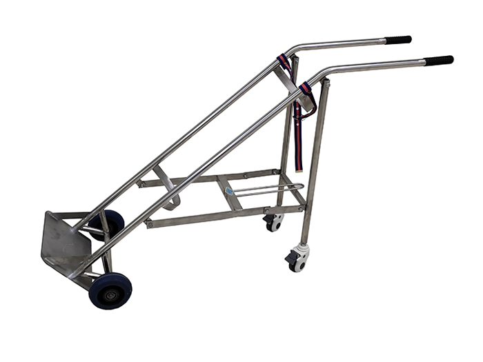 B29不锈钢氧气瓶推车(图1)