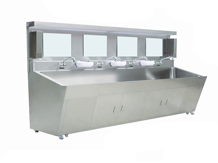 C1不锈钢感应洗手池四人位(图1)