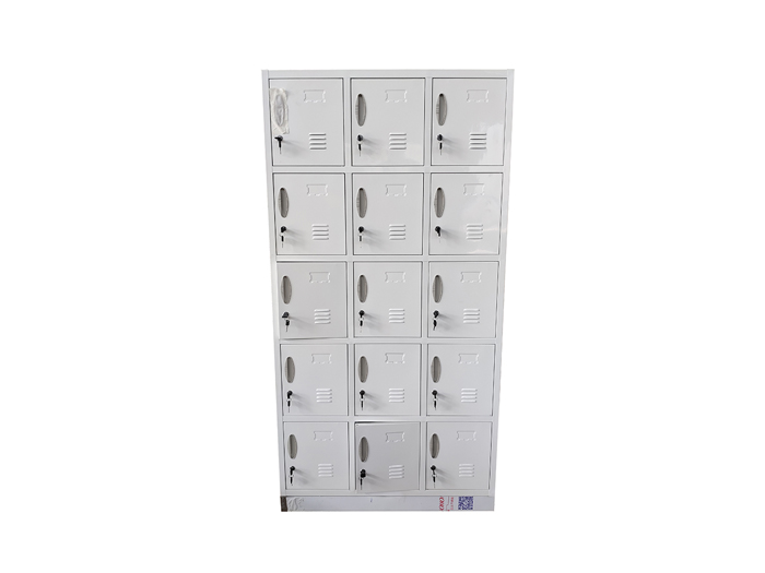 不锈钢底座15门鞋柜(图1)