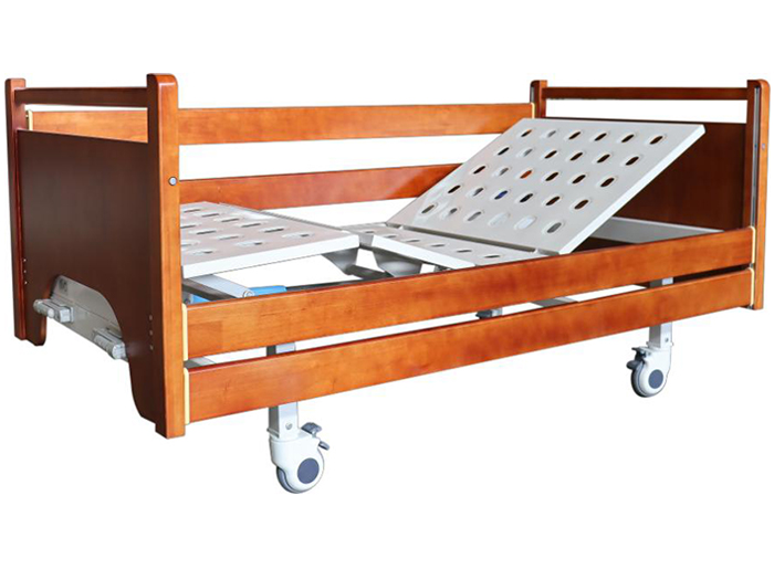 实木床头冲孔双摇床(图1)